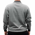 Load image into Gallery viewer, LD Sport Solid Textured Long Sleeve Banded Bottom Shirt 6094-700 Big and Tall Grey Hth - theflagshirt
