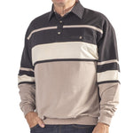 Load image into Gallery viewer, Classics by Palmland Horizontal Stripes Long Sleeve Banded Bottom Shirt 6094-736BT Black
