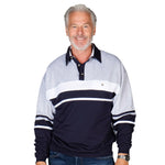Load image into Gallery viewer, Classics By Palmland Horizontal Stripes Banded Bottom Shirt 6094-739 Navy - theflagshirt
