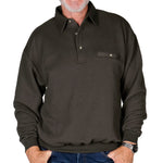 Load image into Gallery viewer, LD Sport Solid Textured Long Sleeve Banded Bottom Shirt - 6094-950 - Charcoal - Big and Tall
