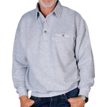 Load image into Gallery viewer, LD Sport L/S Solid Textured Banded Bottom - 6094-950 - Grey Heather - Big and Tall
