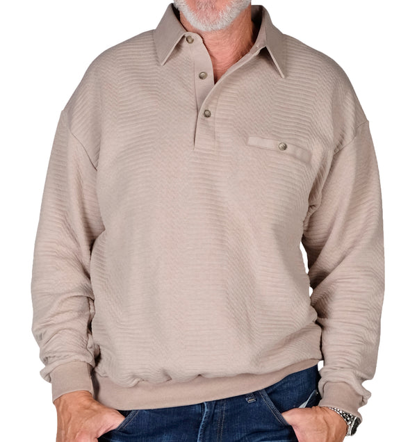 LD Sport L/S Solid Textured Banded Bottom - 6094-950 - Taupe - Big and Tall | Lord Daniel Sportswear | 3XT LD Sport L/S Solid Textured Banded Bottom - 6094-950 - Taupe - Big and Tall | Lord Daniel Sportswear | 3XT
