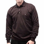 Load image into Gallery viewer, LD Sport Jacquard Long Sleeve Banded Bottom Shirt 6096-500 Big and Tall Brown - theflagshirt
