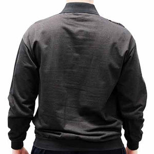 LD Sport Jacquard Long Sleeve Banded Bottom Shirt 6096-505 Big and Tall Black - theflagshirt