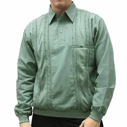 Palmland Cable Knit insert Pullover Big and Tall - 6097-425 Sage - theflagshirt