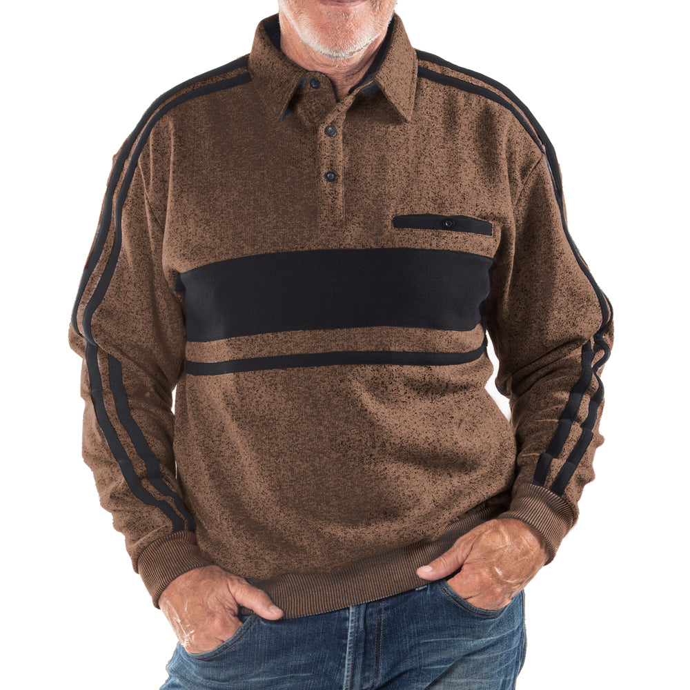 Classics by Palmland Horizontal Stripe  Long Sleeve Banded Bottom Shirt