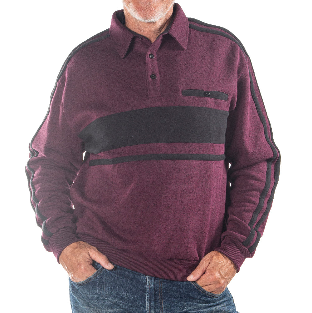 Classics by Palmland Horizontal Stripe Long Sleeve Banded Bottom Shirt