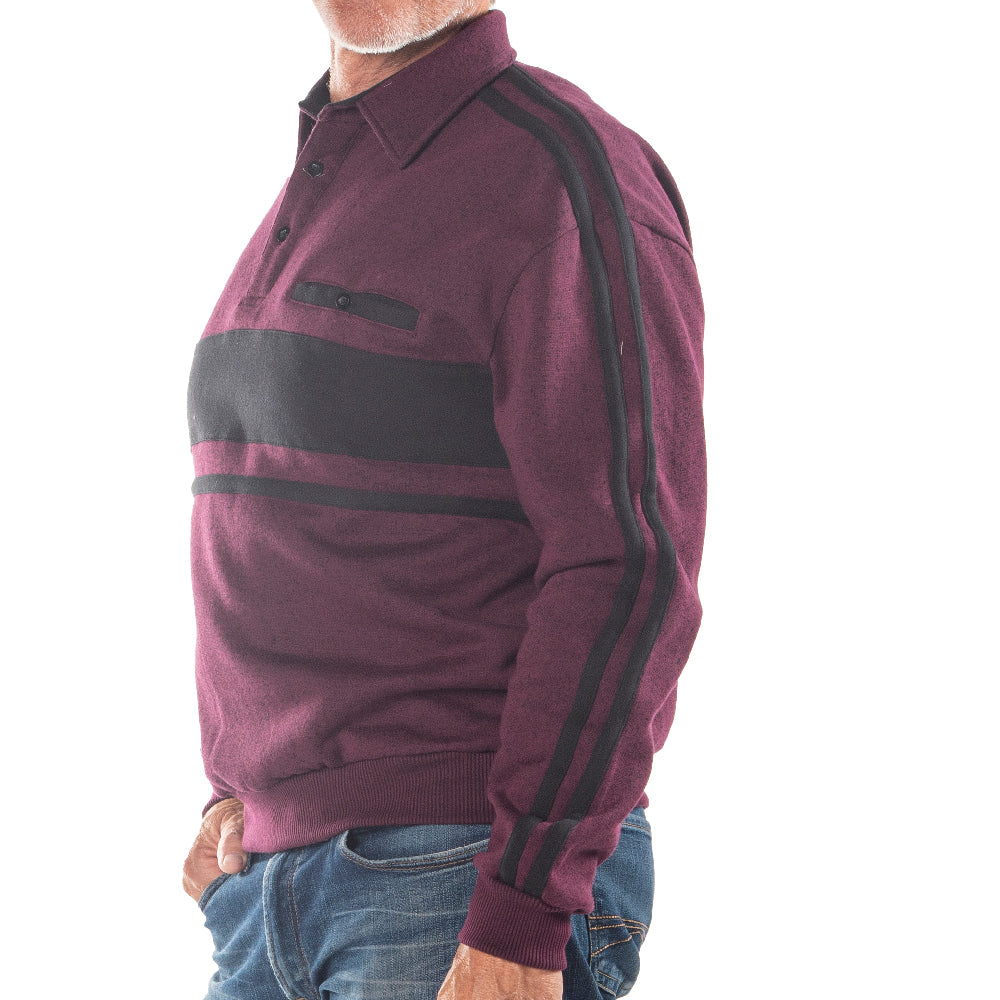 Classics by Palmland Horizontal Stripe Long Sleeve Banded Bottom Shirt