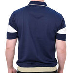 Load image into Gallery viewer, Classics By Palmland Knit Short Sleeve Banded Bottom Shirt 6190-163 Navy - theflagshirt
