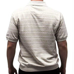 Load image into Gallery viewer, Classics by Palmland Allover Short Sleeve Banded Bottom Shirt 6190-302 Big and Tall Taupe - theflagshirt
