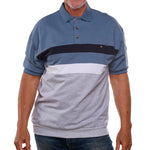 Load image into Gallery viewer, Classics by Palmland Short Sleeve Polo Shirt 6190-326 Big and Tall - Blue Heather

