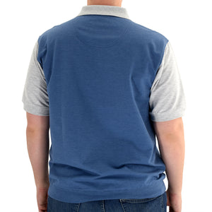 Classics by Palmland Short Sleeve Polo Shirt 6190-326 Big and Tall - Grey Heather - theflagshirt