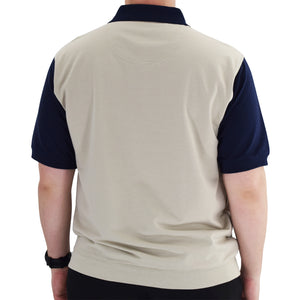 Classics by Palmland Short Sleeve Polo Shirt 6190-326 Big and Tall - Navy - theflagshirt