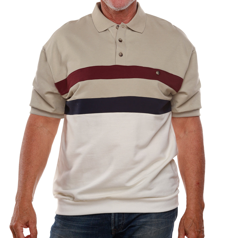 Classics by Palmland Short Sleeve Polo Shirt 6190-326 Big and Tall - Taupe
