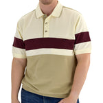 Load image into Gallery viewer, Classics by Palmland Short Sleeve Polo Shirt 6190-328 Big and Tall - Natural - theflagshirt
