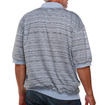 Load image into Gallery viewer, Classics by Palmland Allover Short Sleeve Banded Bottom Shirt 6191-328 Lt Blue
