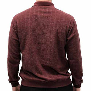 LD Sport Long Sleeve Banded Bottom Shirt 6198-109BT Burgundy - Big and Tall - theflagshirt