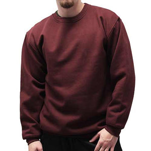 Fleece Crewneck Long Sleeve Sweat Shirt  Big and Tall 6400-450BT Burgundy - theflagshirt