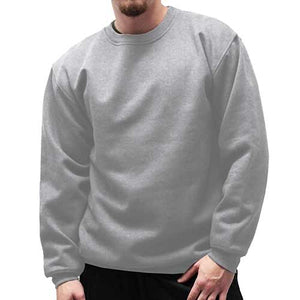Fleece Crewneck Long Sleeve Sweat Shirt  Big and Tall 6400-450BT - Grey Heather - theflagshirt