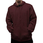 Load image into Gallery viewer, L/S Full Zipper Fleece Drawstring Hoodie 6400-452BT Burgundy - Big and Tall - theflagshirt
