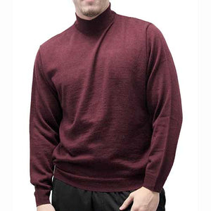 Cellinni Men's Solid Mock Turtleneck Sweater - Big and Tall
