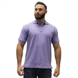 Biscayne Bay Embroidered Men's Polo - Lilac - bandedbottom