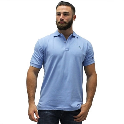 Biscayne Bay Embroidered Men's Polo - Powder - theflagshirt