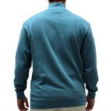 Biscayne Bay L/S Solid Rib Knit Sweater Big and Tall -Teal -7200-605BT - theflagshirt