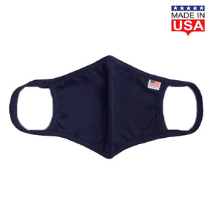 USA Flag Solid Face Mask Navy - the flag shirt