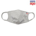 Load image into Gallery viewer, USA Flag Solid Face Mask Light Gray - the flag shirt
