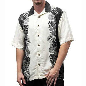 Irvine Park Men's Silk Shirt - Big and Tall - Black - theflagshirt