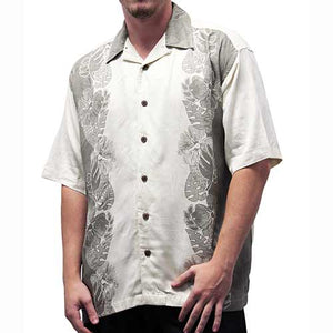 Irvine Park Men's Silk Shirt - Big and Tall - Taupe - theflagshirt