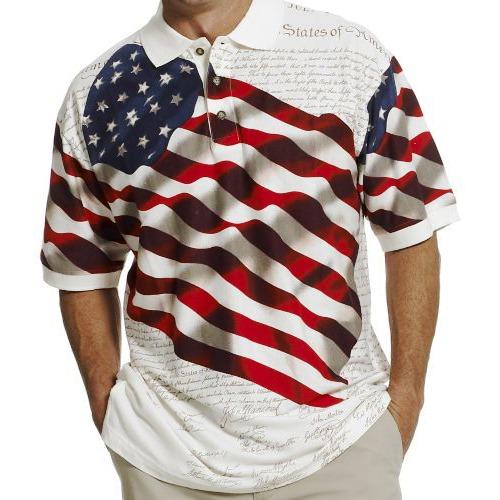 Waving Flag Men's Polo Shirt - the flag shirt