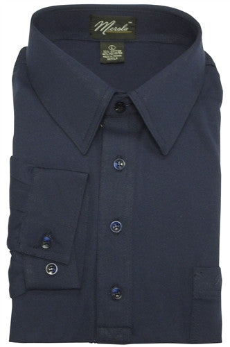 Merola Long Sleeve Pocket Polo Shirt - Navy - theflagshirt