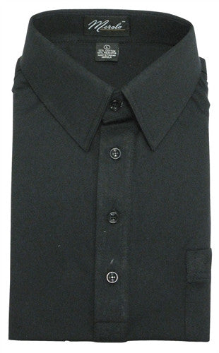 Merola Short Sleeve Pocket Polo Shirt - Black – bandedbottom