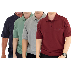 Hunt Club Solid- 4 Short Sleeve Shirts Bundled
